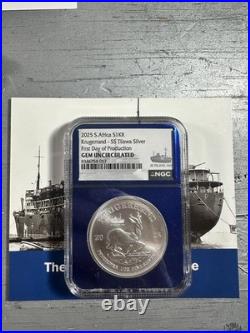 2025 1 oz Silver Krugerrand Struck From SS Tilawa Shipwreck Silver NGC Gem Unc