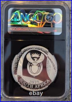 2025 1 oz Silver South Africa Odyssey Bateleur Eagle PF 70 ULTRA CAMEO S5R FDOI