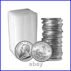 2025 1 oz South Africa. 999 Silver Krugerrand Coin BU Tube of 25