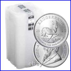 2025 1 oz South African Silver Krugerrand Coin BU (Roll of 20)