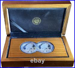 2025 1oz South African Big Five Series Iil Lion. 999 Silver Proof 2 Coin Set