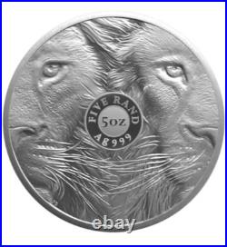 2025 5 oz South Africa Big Five Series III Lion+Rhino+Elephant. 999 Silver PROOF