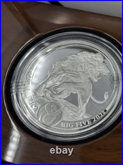 2025 5 oz South Africa Big Five Series III Lion+Rhino+Elephant. 999 Silver PROOF