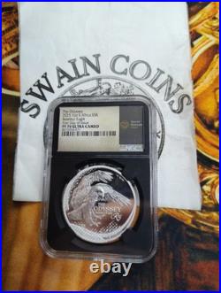 2025 Africa Odyssey Bateleur Eagle PF70 UCAM FDOI 1 Oz E7-105