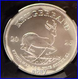 2025 Krugerrand 1oz Silver NGCX 9.9 Mint State South Africa