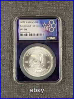 2025 MS 70 S Africa Krugerrand 1 oz Silver Coin NGC SS Tilawa Shipwreck with Privy