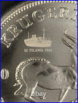 2025 MS 70 S Africa Krugerrand 1 oz Silver Coin NGC SS Tilawa Shipwreck with Privy