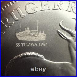 2025 SS Tilawa South Africa Krugerrand Recovered World War II Shipwreck Silver