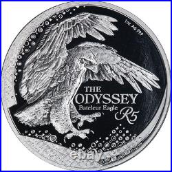 2025 South Africa 1 Ounce Silver The Odyssey of the Sky Bateleur Eagle OGP ST