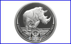 2025 South Africa 1-oz Silver Big 5 III Rhino BU NGC MS70 in 1st Release