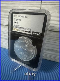 2025 South Africa 1 oz Silver Krugerrand MS70 NGC Perfect Grade