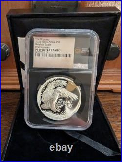 2025 South Africa 1-oz Silver Odyssey of the Sky Bateleur Eagle Proof NGC PF70UC
