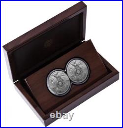 2025 South Africa 1oz Big5 III Lion Proof Double capsule Set 2 silver coins