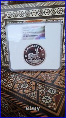 2025 South Africa 2oz Silver Proof Krugerrand NGC PF70 Ultra Cameo Low Mintage 5