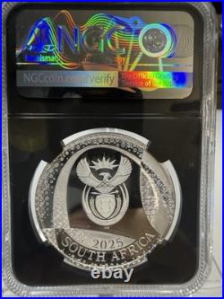 2025 South Africa 5 Rand Odyssey Bateleur Eagle. 999 Silver NGC PF70