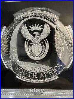 2025 South Africa 5 Rand Odyssey Bateleur Eagle. 999 Silver NGC PF70