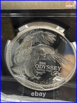 2025 South Africa 5 Rand Odyssey Bateleur Eagle. 999 Silver NGC PF70