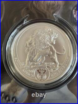 2025 South Africa LION 1 oz. Silver Coin Big Five Series 111.999 fine silver