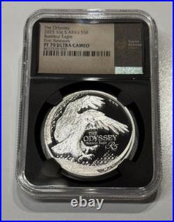 2025 South Africa R5 Odyssey Bateleur Eagle 1oz Silver NGC PF70, 1st Release