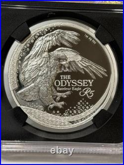 2025 South Africa R5 Odyssey Bateleur Eagle 1oz Silver NGC PF70, 1st Release