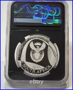 2025 South Africa R5 Odyssey Bateleur Eagle 1oz Silver NGC PF70, 1st Release