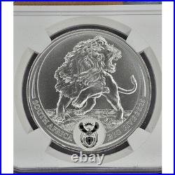 2025 South African Mint Big 5 III Lion 1 oz. 999 Silver NGC MS70