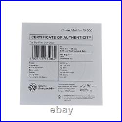 2025 South African Mint Big 5 III Lion 1 oz. 999 Silver NGC MS70