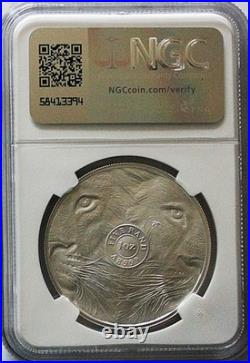 2025 THE BIG FIVE LION SERIES III1oz SILVER SOUTH AFRICA 5 RAND NGC MS70 COA OGP