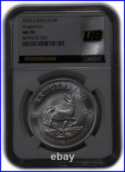 2026 NGC MS70 South Africa 1 oz Silver Krugerrand 1 Rand Coin #61834A