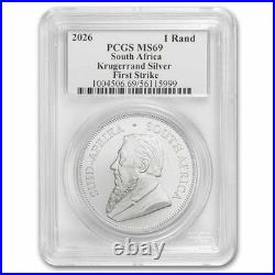 2026 South Africa 1 oz Silver Krugerrand MS-69 PCGS (FS)