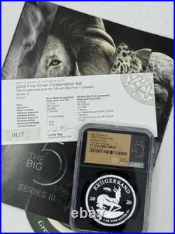 2026 South Africa 1-oz Silver Krugerrand Proof withBig 5 Leopard Privy NGC PF70UC