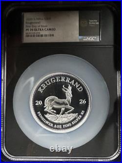2026 South Africa 5 Oz Silver Krugerrand FDOI NGC PF70 Ultra Cameo RARE BEAUTY