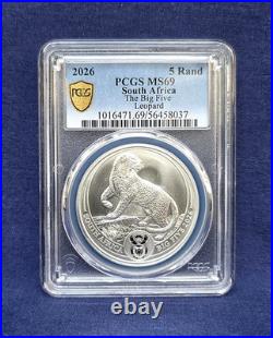 2026 South Africa Big Five Leopard Pcgs Ms69 Series 3