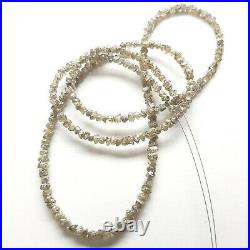 20.00 Ct Natural Brown Color Rough Diamond Beads! Diamond Beads Wt Silver Claps