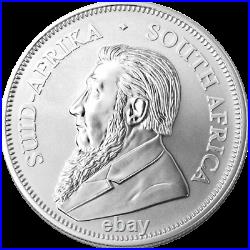 25 x 2020 1oz Silver Krugerrand 1 ounce silver bullion coin in SA Mint tube