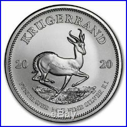 25 x 2020 1oz Silver Krugerrand 1 ounce silver bullion coin in SA Mint tube #2