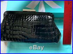 $2,500 Exotic Skin Black Crocodile Morgan Clutch by Tiffany & Co. (croc handbag)