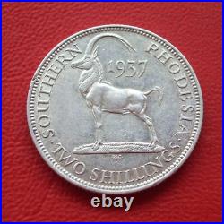 2 Shillings South Rhodesia 1937 VF+ / Silver / KM#12 S#13