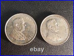 2x 1967 South Africa 1 Rand Silver Coins 80% Silver