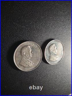 2x 1967 South Africa 1 Rand Silver Coins 80% Silver