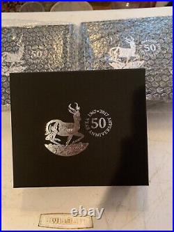 3-50thANNIVERSARY KRUGERRAND 2017 SOUTH AFRICA 3 OZ 999 SILVER COIN & BAR
