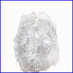 3.72 Carat Natural Rough Silver White Gray Raw Uncut Natural Loose Diamond