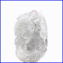 3.72 Carat Natural Rough Silver White Gray Raw Uncut Natural Loose Diamond