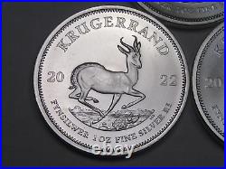 3 BU 2022 Krugerrands South Africa 1oz. 999 Silver Fresh From Roll. #44