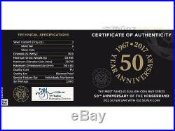 3 oz 50th Anniversary Krugerrand 1 oz + 2 oz Fine Silver Set South Africa 2017