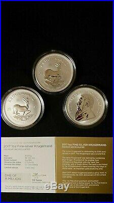 3 x 2017 50th anniversary Silver PU coin with capsule and COA