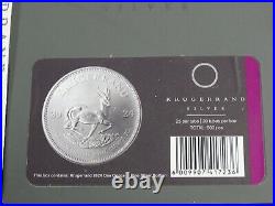4 Rolls of 25 Silver 2024 South Africa Silver Krugerrand 1 oz 1 Rand 100 Coins