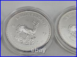 (50) 2017 South Africa 1 oz. 999 Fine Silver Krugerrand 50th Anniversary Privy