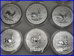 (50) 2017 South Africa 1 oz. 999 Fine Silver Krugerrand 50th Anniversary Privy