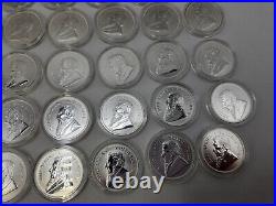 (50) 2017 South Africa 1 oz. 999 Fine Silver Krugerrand 50th Anniversary Privy